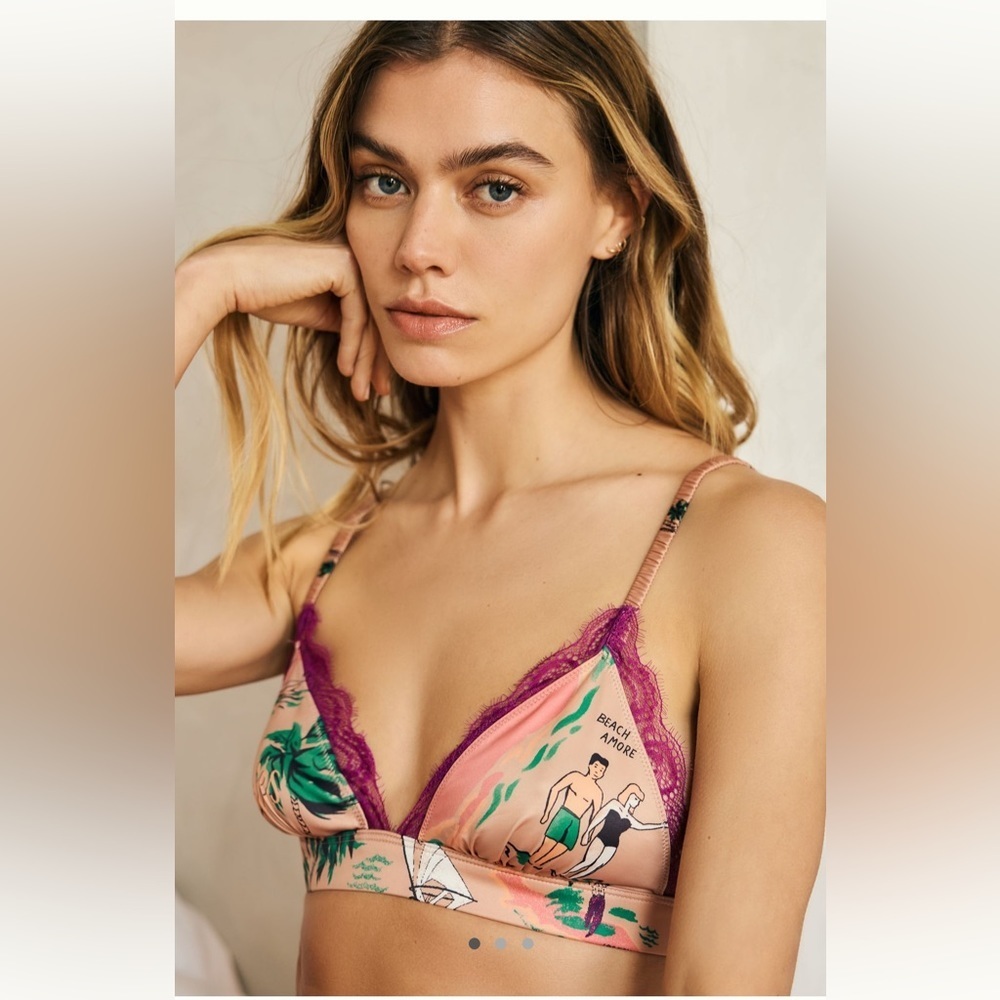 Anthropologie NWT Love Stories Filippa Lace Bralette size 34 C/D